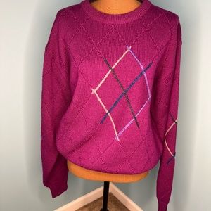 Colours by Alexander Julian Vintage Purple Wool Sweater XL
